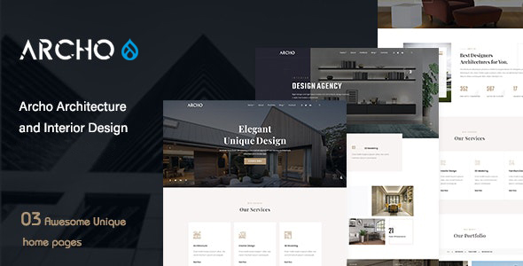 Archo - Architecture & Interior Design Drupal 9 Theme